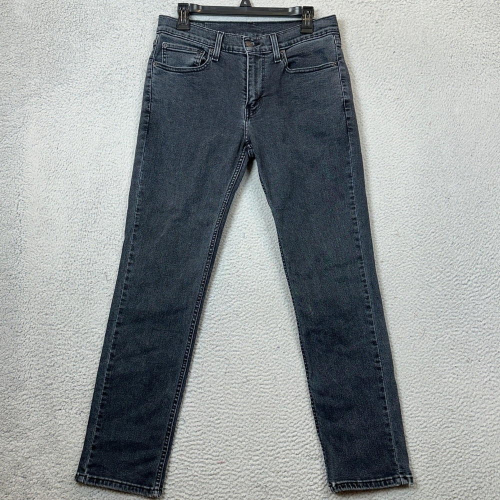 Levis 511 Jeans Mens 31X30 Slim Fit Black Faded Tapered Stretch Denim 5-Pocket